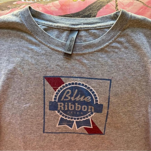 pabst blue ribbon beer vintage grey t shirt men’s oversized - Picture 8 of 8